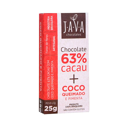 Chocolate 63% + Coco com Pimenta