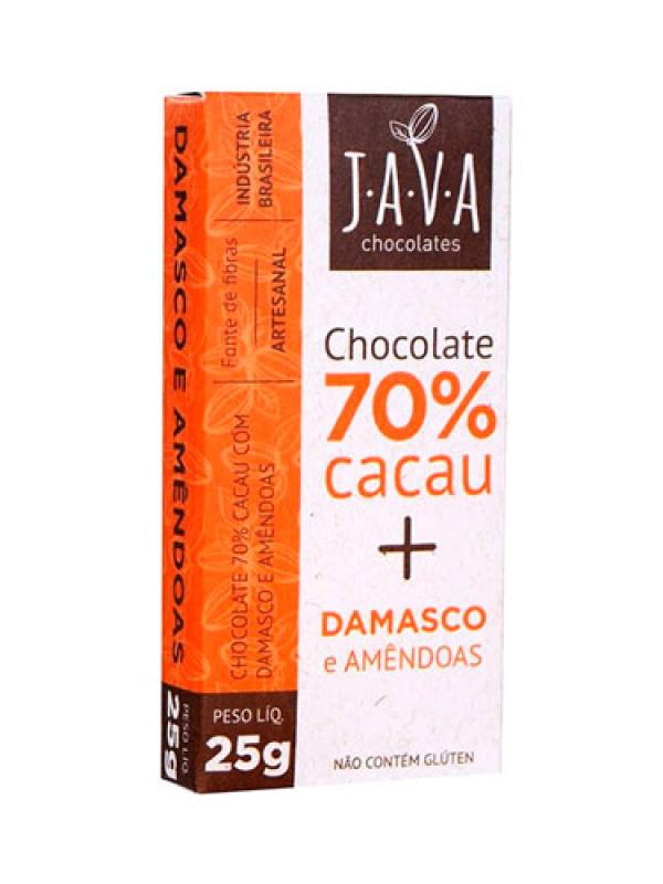 Chocolate 70% Cacau + Damasco e Amêndoas